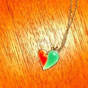 New necklace and heart pendant. Sterling silver 9.5” inches chain with 2 inch ex
